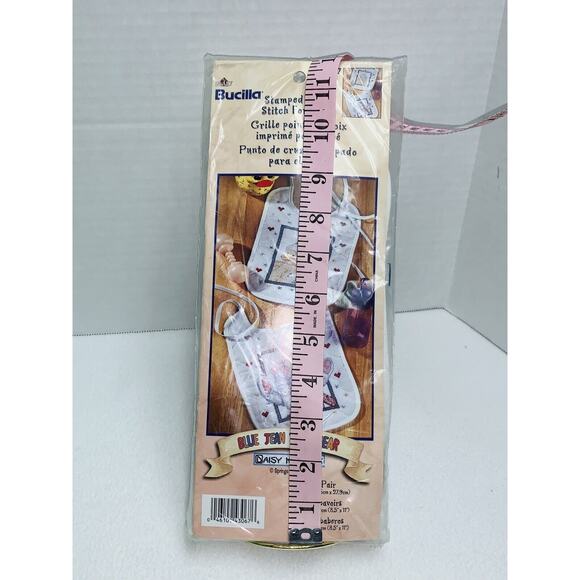 2 Bucilla Baby Bib Duck & Bunny Stamped Cross Stitch Kit 43067 Daisy Kingdom NEW - Picture 7 of 7